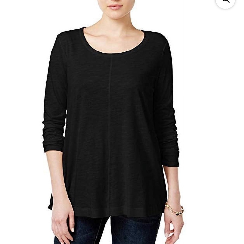 NWT Woman’s Style & Co black scoop neck 3/4 sleeve size small